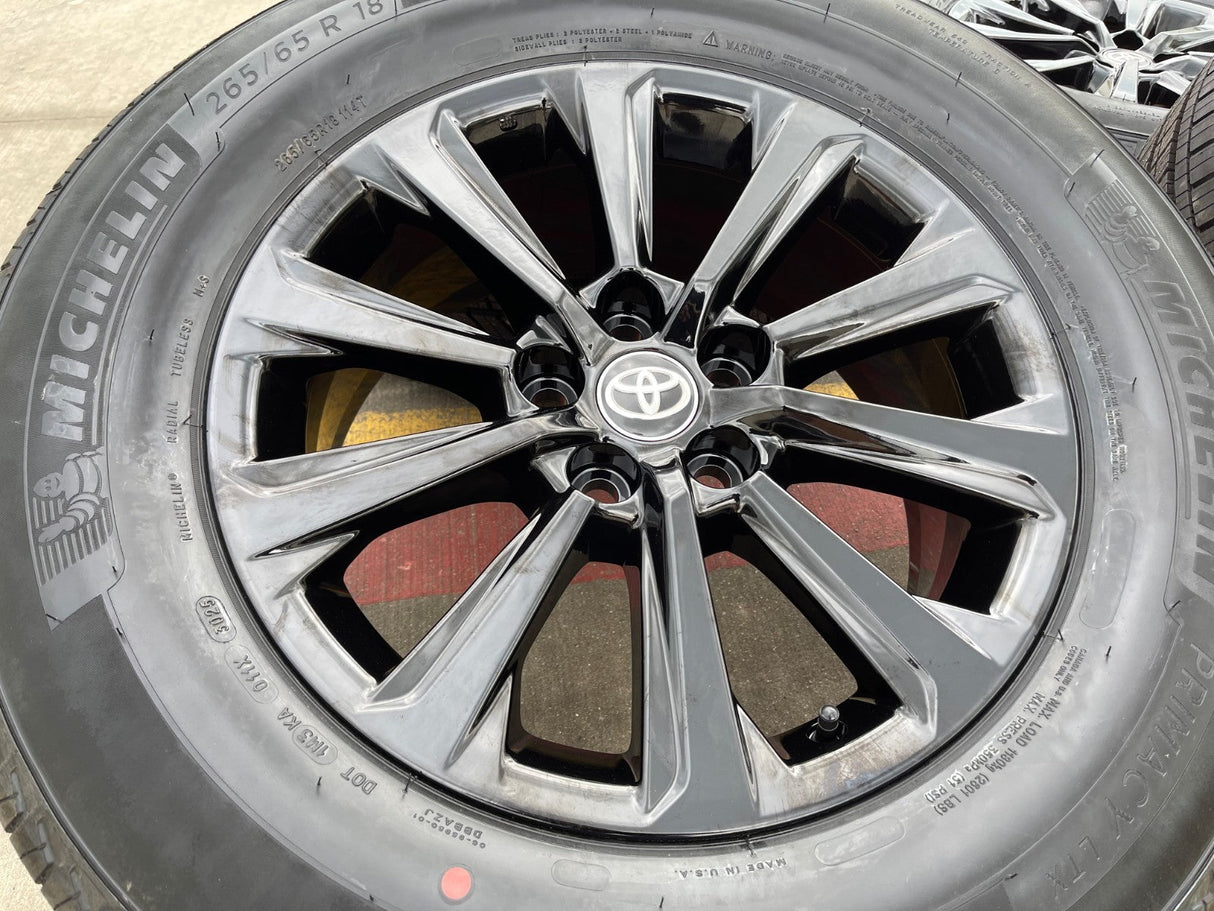 18" Toyota Grand Highlander OEM 10525 wheels rims BLACK Lexus TX350 NEW MICHELIN Texas Truck Tire