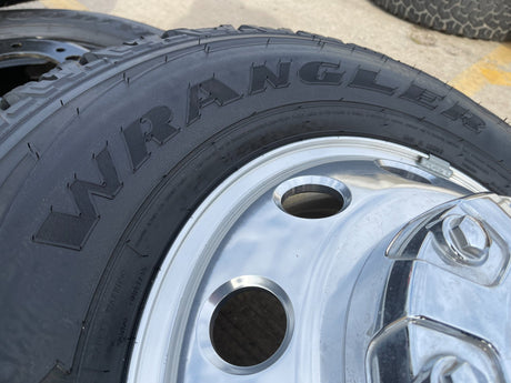 17" Dodge Ram 3500 Dually Laramie 8x200 wheels rims 2701 2702 OEM GOODYEAR Texas Truck Tire