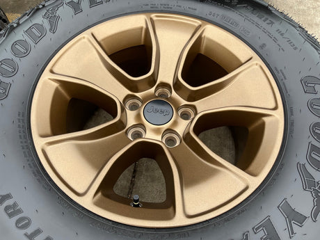 (4) 17" Jeep Wrangler Rubicon OEM 96226 wheels rims Gladiator NEW Texas Truck Tire