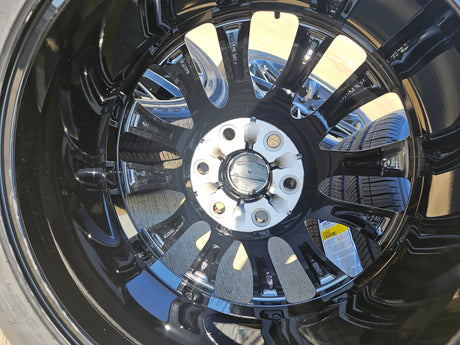 22" Cadillac Escalade black OEM 4804 wheels rims Chevy GMC tires NEW Texas Truck Tire
