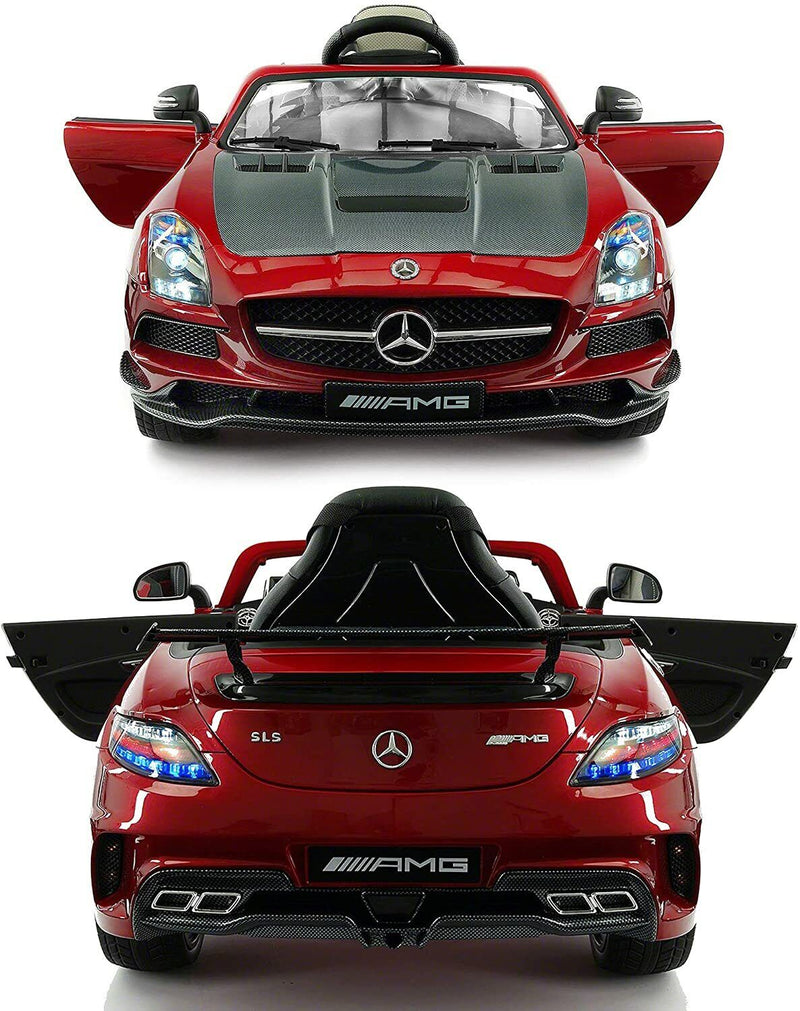 2023 Red Carbon SLS AMG Mercedes Benz Car for Children 12V Electric Ride-On Toy