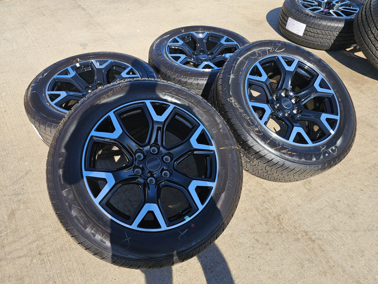 20" Jeep Grand Wagoneer Dodge Ram 1500 OEM black 9296 wheels rims 2025 2026 NEW Texas Truck Tire