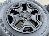 17" Jeep Wrangler Gladiator OEM wheels rims 9118 black tires NEW Texas Truck Tire