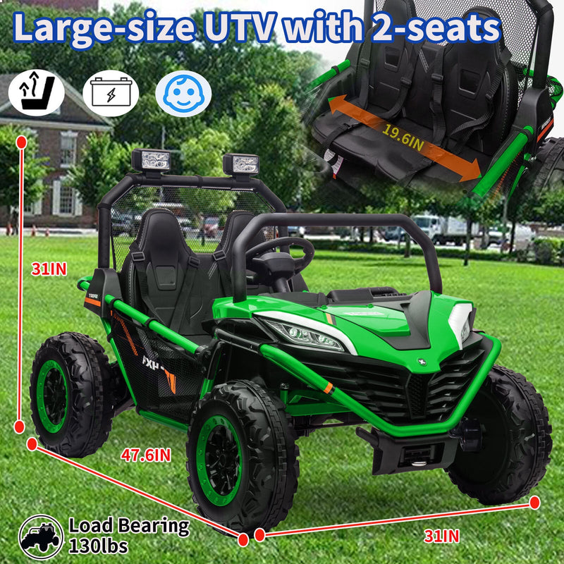 24V Kids 2-Seater Electric Ride-On UTV Truck with 4WD and 320W Motor, Remote Control