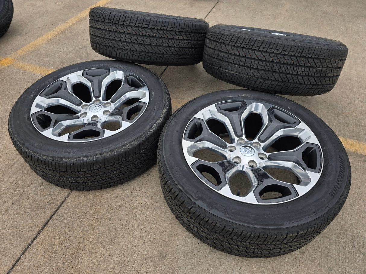 22" Dodge Ram 1500 OEM LIMITED Laramie wheels rims 2685 GRAY 2022 2023 2024 2025 Texas Truck Tire