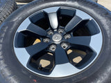18" Dodge Ram 1500 Rebel Black OEM wheels rims 2671 tires 2024 2025 2026 NEW Texas Truck Tire