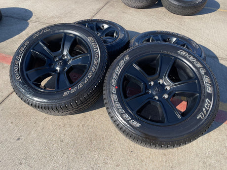 20" Dodge Ram 1500 OEM LIMITED Black 2676 2723 wheels rims BRIDGESTONE NEW Texas Truck Tire