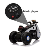 3-Wheel Double Drive Electric Motorcycle for Kids in White