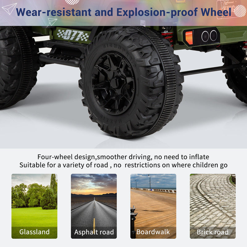 Kimbosmart 24V Electric Children's Ride On Truck Car Toy Battery Powered with 3 Speeds and Remote Control