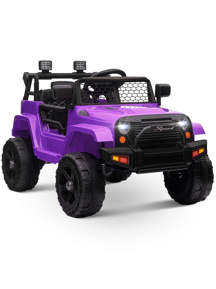 12V Kids Ride-On Power Wheels Remote Control Truck Vehicle Purple