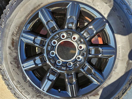 20" GMC Sierra DENALI 2500 3500 OEM 14137 5963 wheels rims Silverado tires A/T Texas Truck Tire