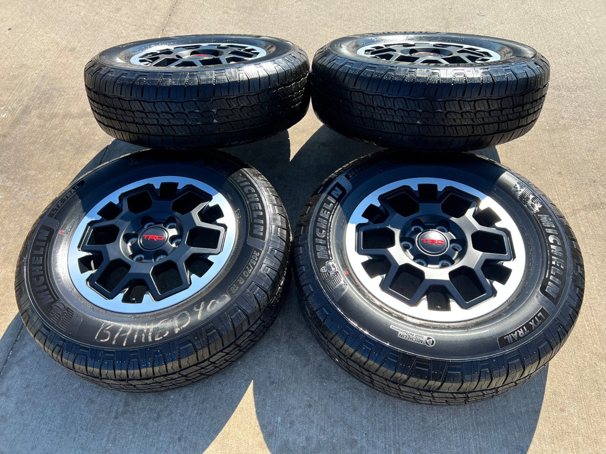 18" Toyota Tacoma 4Runner TRD OEM 94199 wheels rims 2024 2025 2026 NEW MICHELIN Texas Truck Tire