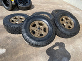 17" Jeep Gladiator RUBICON OEM wheels rims BRONZE Wrangler 9236 NEW 35" BFG Texas Truck Tire