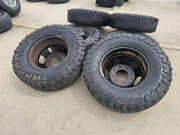 17" Dodge Ram 3500 Dually Laramie 8x200 wheels rims 2703 2704 OEM TOYO M/T 33" Texas Truck Tire