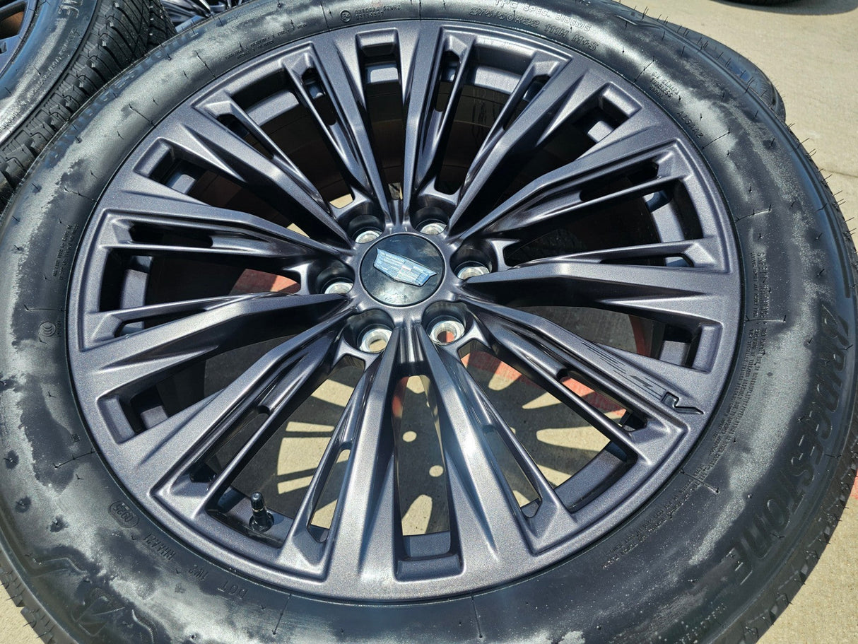 22" Cadillac Escalade V V600 Platinum OEM ORIGINAL rims 2025 2026 NEW Texas Truck Tire