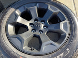 20" Dodge Ram 1500 OEM Laramie Black 2680 wheels rims 2025 2026 FALKEN A/T3 NEW Texas Truck Tire