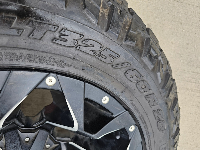 20x12 Fuel D546 Assault Chevy Silverado Ford F-150 RAM wheels rims 6x139 6x135 Texas Truck Tire