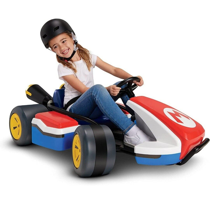 NEW Super Mario Kart 24V 3-Speed Drifting Ride-On Racer with Adjustable Seat and Sound Effects - Fast and Exciting