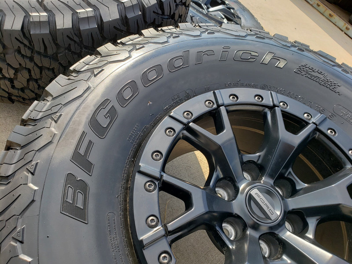 17" Ford F-150 Raptor R OEM BEADLOCK 10460 rims wheels 37" tires BFG NEW Texas Truck Tire