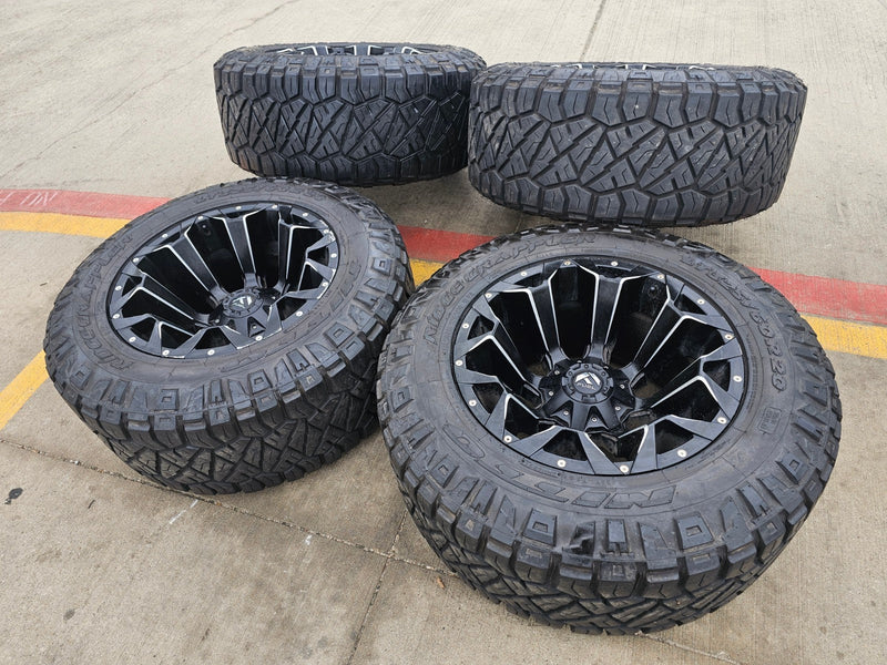 20x12 Fuel D546 Assault Chevy Silverado Ford F-150 RAM wheels rims 6x139 6x135 Texas Truck Tire