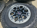 17" GMC Sierra Chevy Silverado OEM Beadlock wheels rims Canyon FALKEN A/T3 NEW Texas Truck Tire