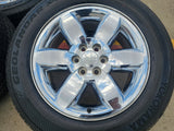20" GMC Yukon Sierra Chevy Tahoe OEM 5420 CHROME wheels rims YOKOHAMA Texas Truck Tire