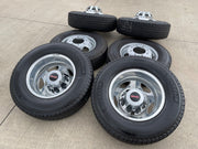 17" Chevy Silverado GMC Sierra 3500 Dually rims wheels OEM 5519 5520 MICHELIN Texas Truck Tire