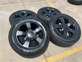 20" Chevy Silverado Tahoe OEM Replica wheels rims black 5651 Texas Truck Tire