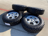 17" Jeep Wrangler Rubicon OEM wheels rims 9216 Gladiator BFG KM2 M/T Texas Truck Tire