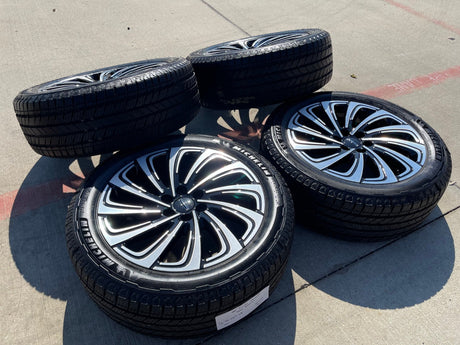 22" Lincoln Navigator OEM 10666 rims wheels BLACK LABEL 2025 2026 MICHELIN NEW Texas Truck Tire