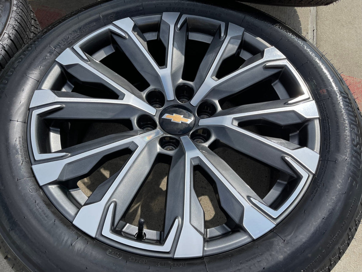 22" Chevy Tahoe Silverado Suburban OEM wheels rims 2022 2023 2024 2025 2026 NEW Texas Truck Tire