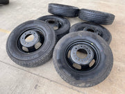 17" Dodge Ram 3500 Dually Laramie 8x200 wheels rims 2703 2704 OEM IRONMAN Texas Truck Tire