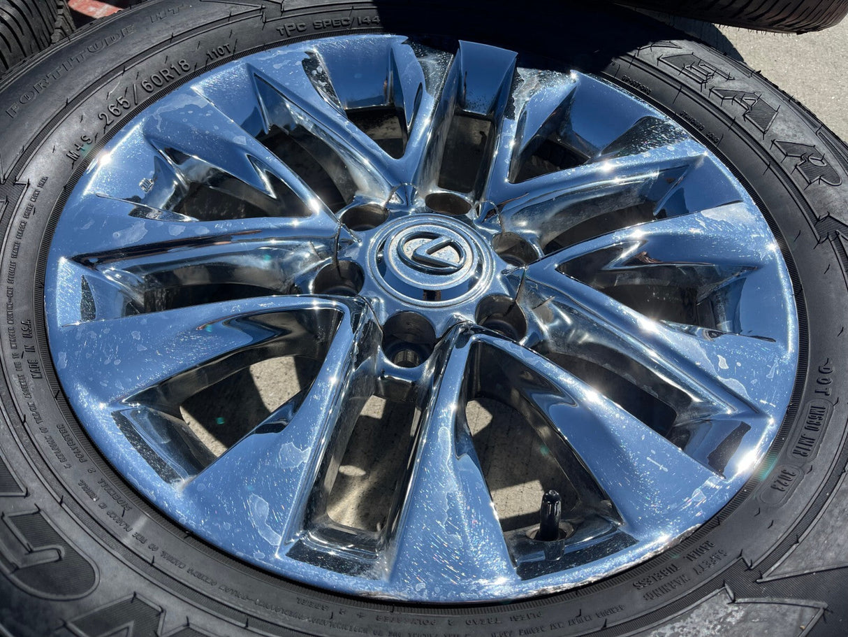 18" Lexus GX460 GX470 Tacoma 4Runner OEM CHROME wheels rims 74297 tires Texas Truck Tire
