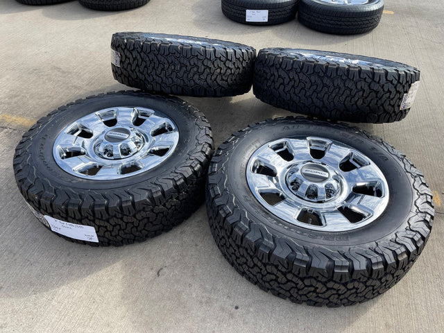 20" Ford F-250 F-350 OEM Lariat 10295 25085 10552 wheels rims NEW BFG KO2 A/T Texas Truck Tire