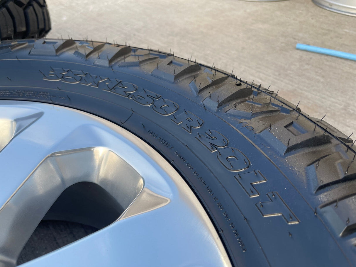 20" Dodge Ram 2500 3500 LARAMIE OEM 2700 wheels rims 2025 2026 NEW 35" NITRO Texas Truck Tire