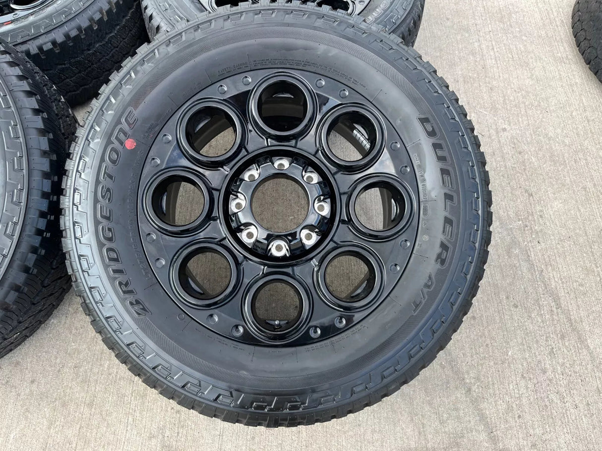 20" Ford F-250 F-350 OEM black TREMOR wheels rims 10484 10299 tires NEW Texas Truck Tire