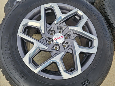 20" GMC Sierra Yukon AT4 Tahoe Silverado OEM wheels rims tires 2022 2023 2024 Texas Truck Tire