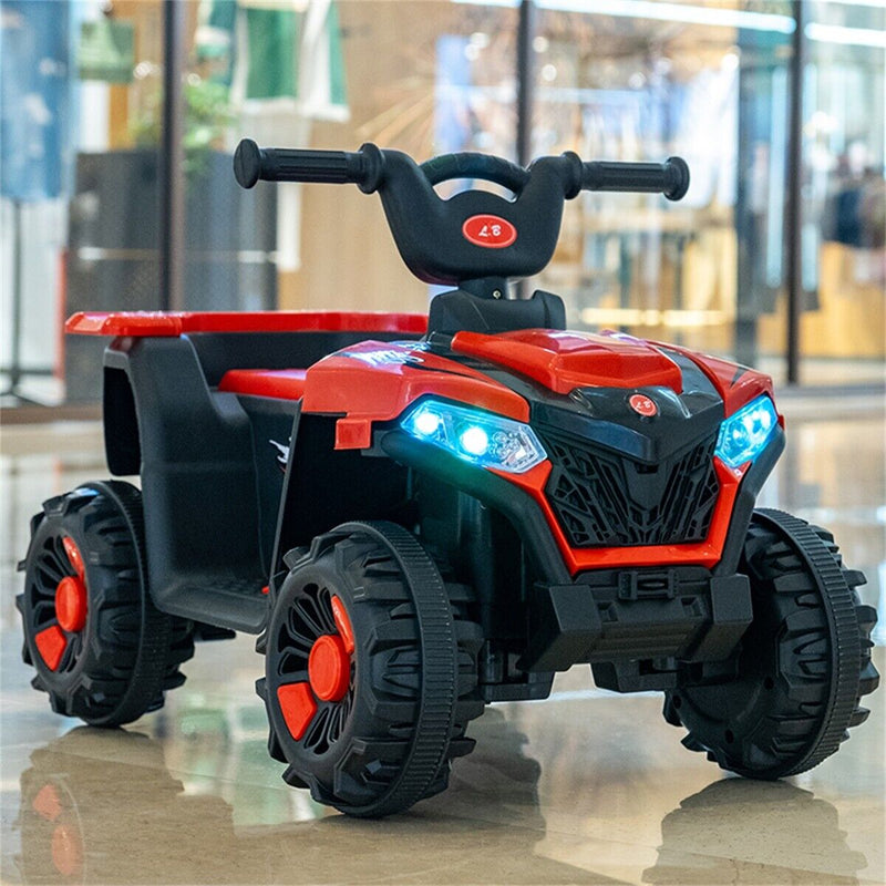 Electric ATV Ride-On Car with MP3 Player and LED Lights - 6V Battery Powered, 4-Wheeled Beach Cruiser