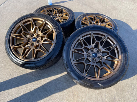 19" Ford Mustang GT Track Pack OEM 10600 10603 Bronze wheels rims 2025 2026 NEW Texas Truck Tire