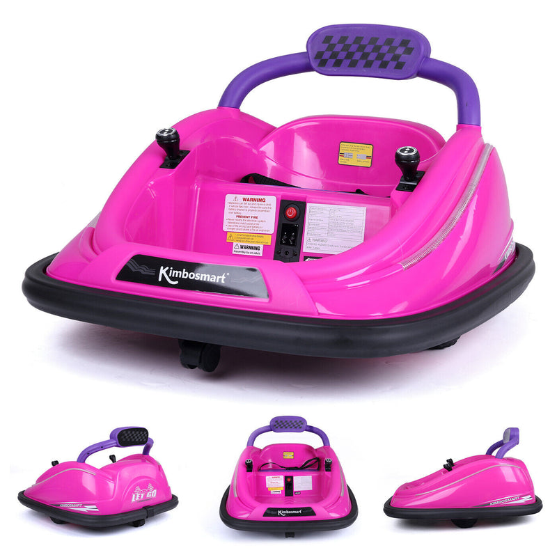 Kimbosmart Electric Bumper Car for Kids - Remote Controlled 360° Spin Ride-On