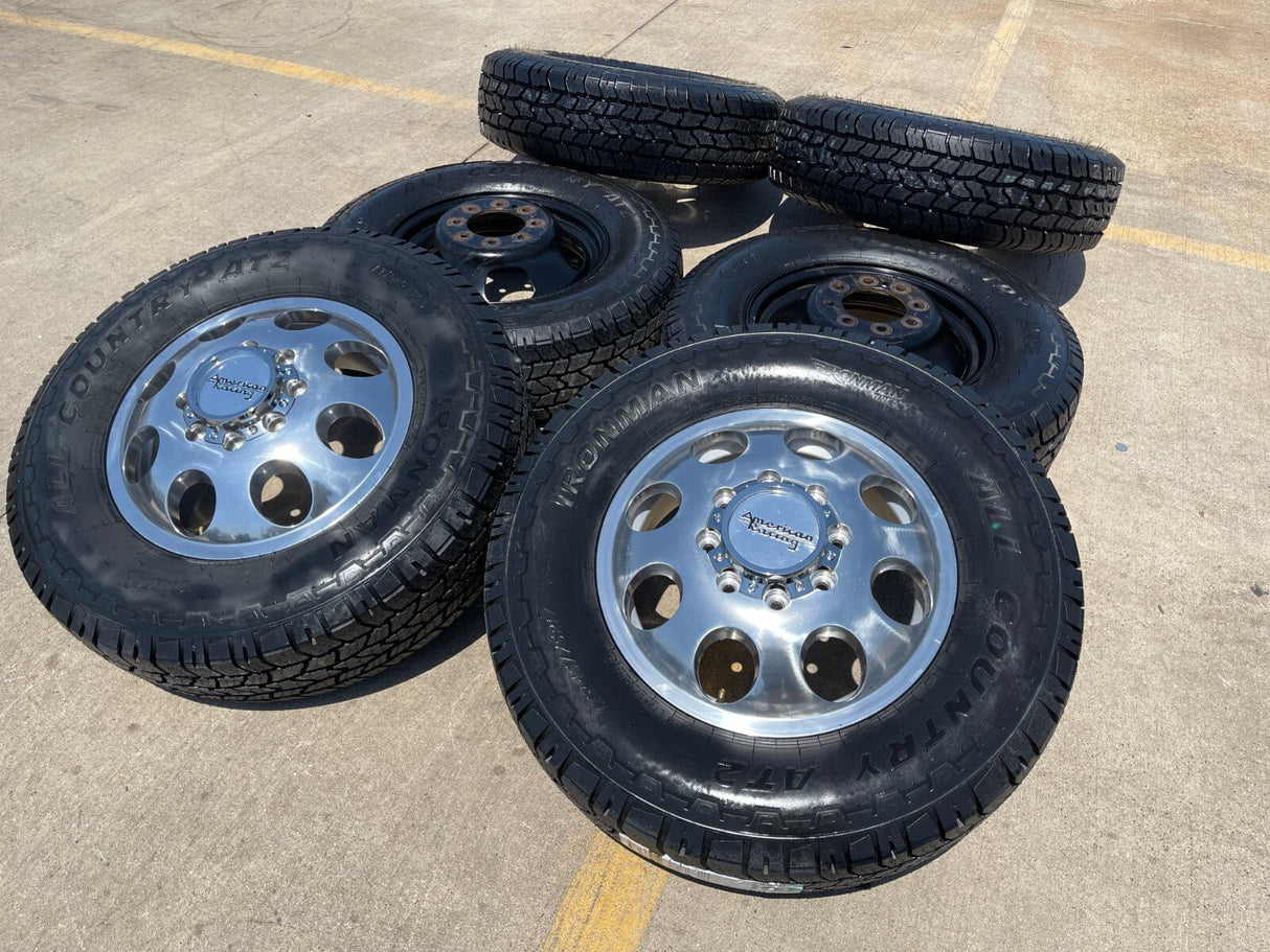17" American Racing AR204 Dodge Ram 3500 DUALLY OEM wheels rims 8x165 8x6.5 NEW Texas Truck Tire