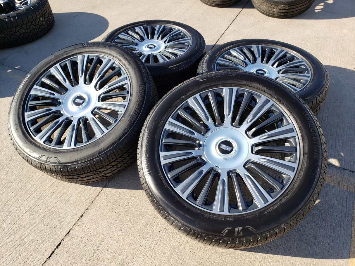 22" Cadillac Escalade Platinum OEM 4876 95167 wheels rims 2021 2022 2023 2024 Texas Truck Tire