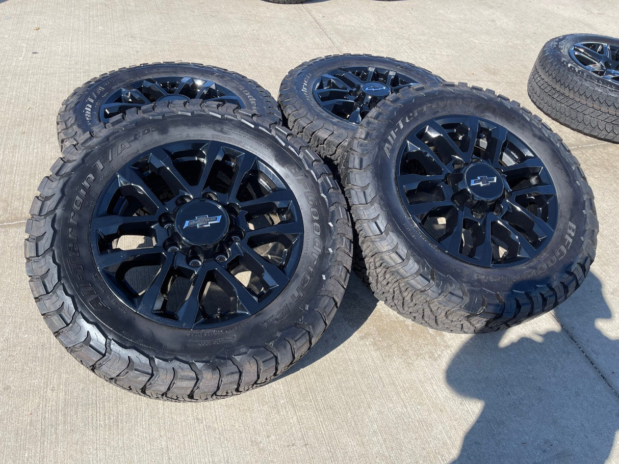 20" Chevy Silverado Trail Boss GMC AT4 2500 OEM 94030 wheels rims BFG KO3 Texas Truck Tire