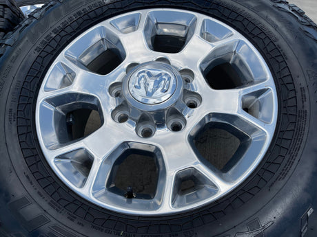 18" Ram 2500 3500 Laramie Power Wagon OEM wheels rims 2693 tires FALKEN A/T4 Texas Truck Tire