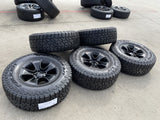 (5) 17" Jeep Wrangler Rubicon OEM 96226 wheels rims Gladiator FALKEN A/T3 NEW Texas Truck Tire