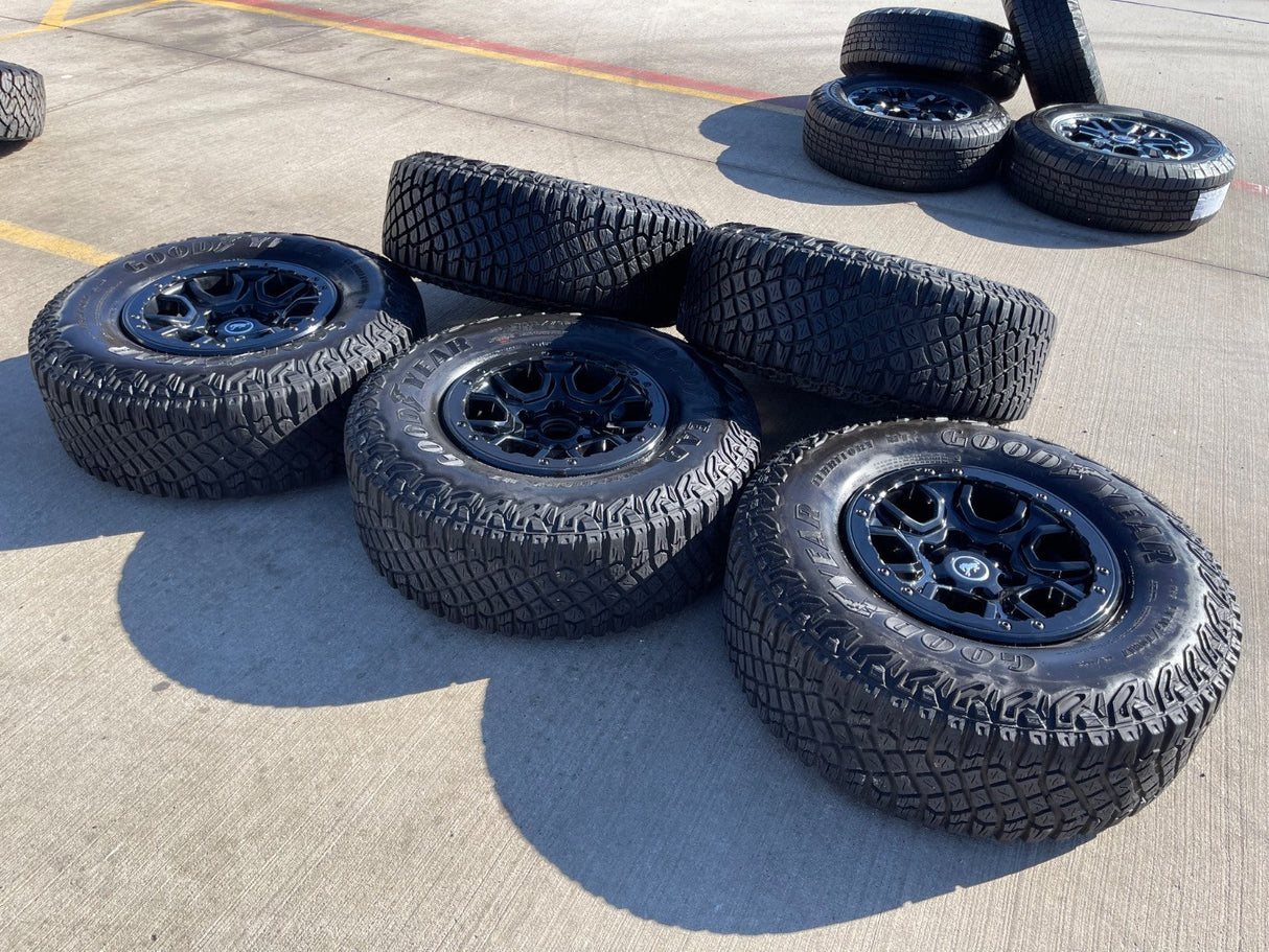 17" Ford Bronco SASQUATCH wheels rims BEADLOCK 10388 Ranger GOODYEAR M/T Texas Truck Tire