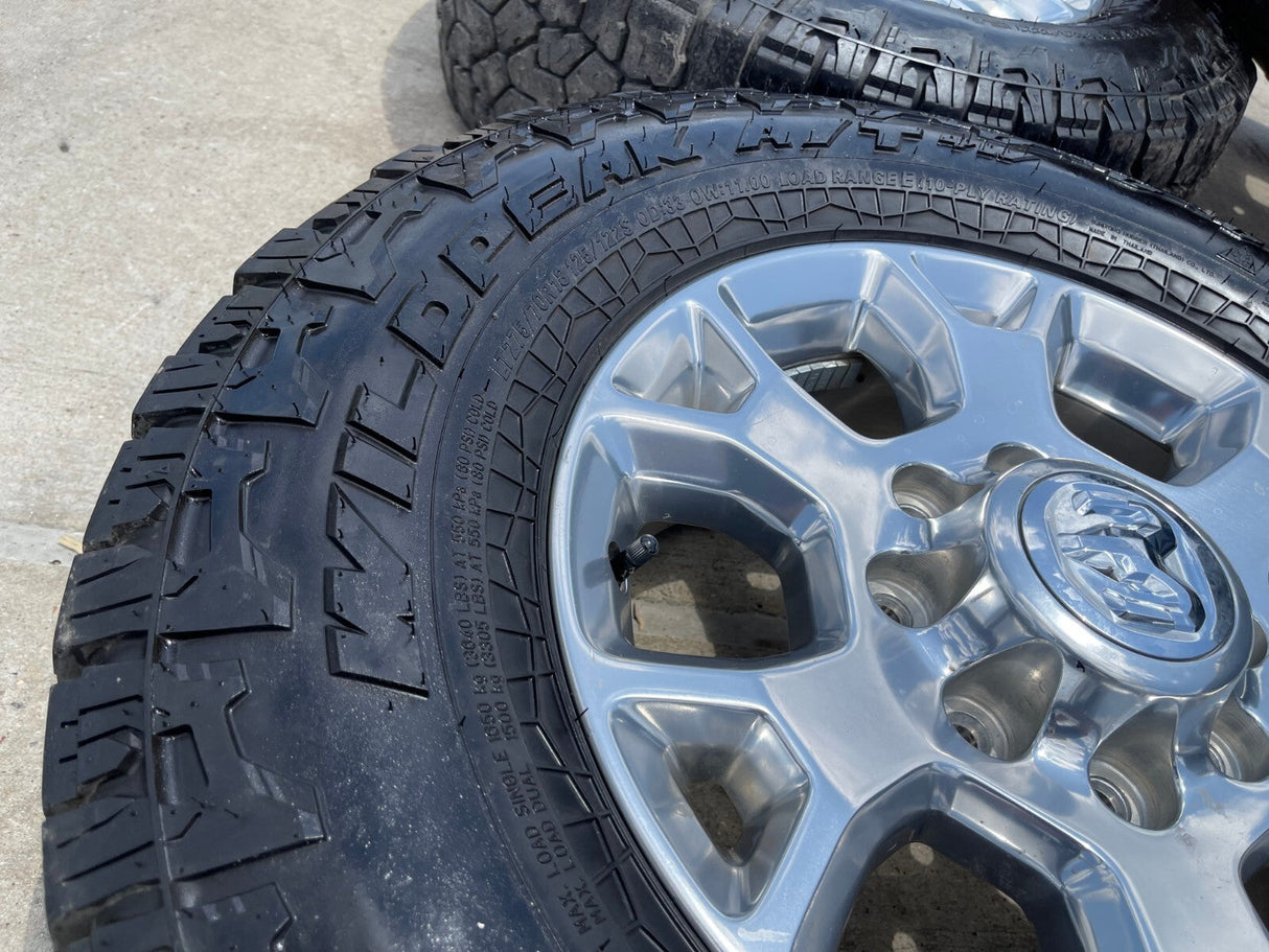18" Ram 2500 3500 Laramie Power Wagon OEM wheels rims 2693 tires FALKEN A/T4 Texas Truck Tire