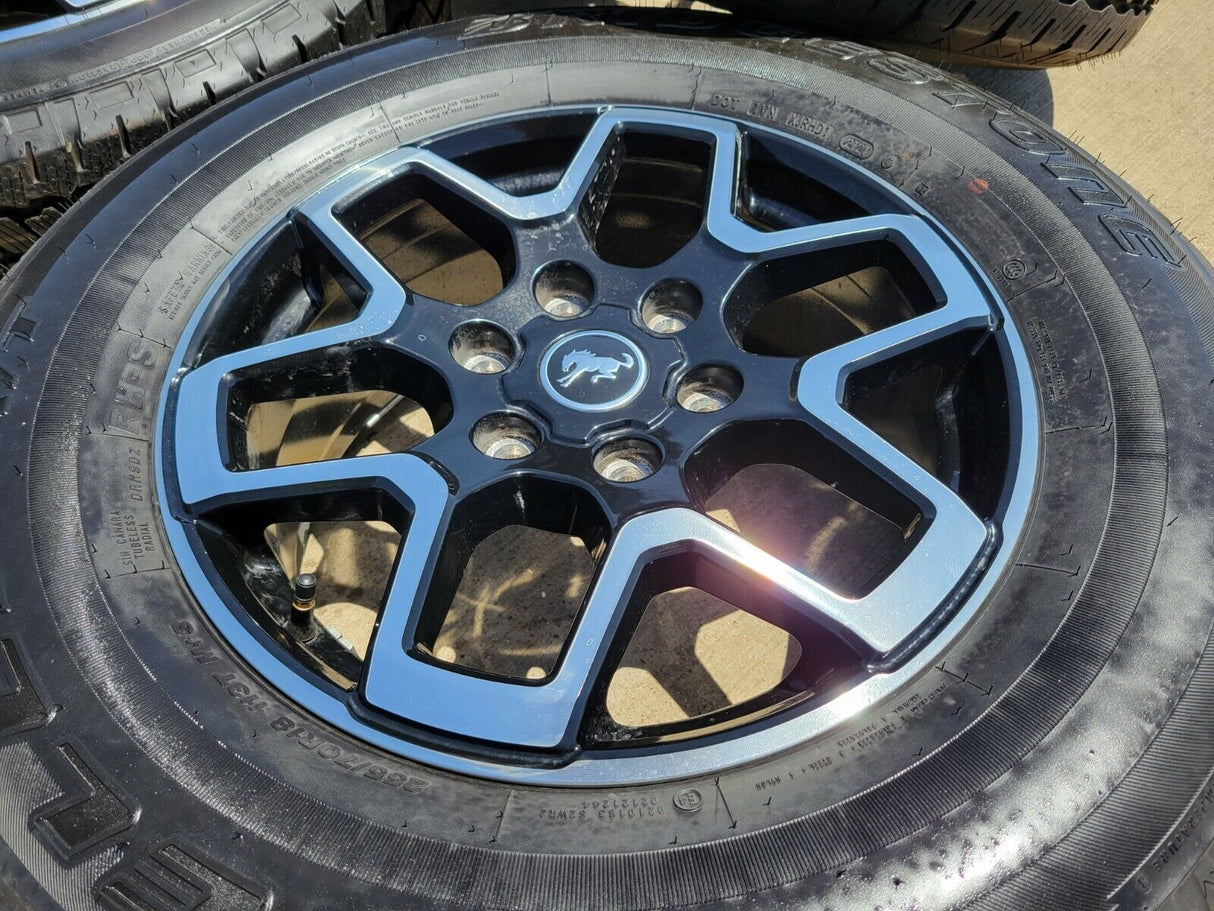18" Ford Bronco wheels rims black 95213 Ranger tires tires BRIDGESTONE A/T Texas Truck Tire