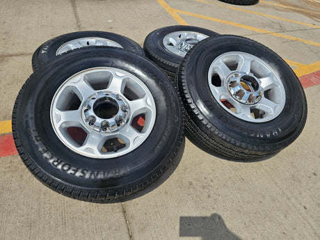 17" Ford F-250 F-350 OEM rims wheels 3950 tires FIRESTONE DISCOUNTED Texas Truck Tire