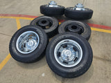 17" Dodge Ram 3500 Dually 8x200 wheels rims 2703 2704 OEM A/T tires Texas Truck Tire